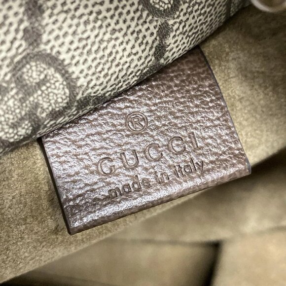 Auth GUCCI GG Supreme,New Jackie,Shelly 758684 Beige Brown PVC Leather - Picture 16 of 16